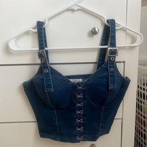 Corset azul mahón New